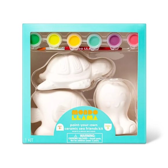 Mondo Llama Other - Mondo Llama 3PK Paint-Your-Own Ceramic Sea Friends Kit Octopus/Sea Turtle/Fish